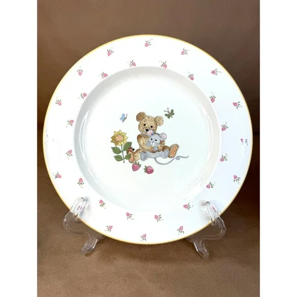 Mikasa Teddy 3 Piece Assortment CC018 Dinner Plate Cereal Bowl and Mug Retired - Picture 4 of 16